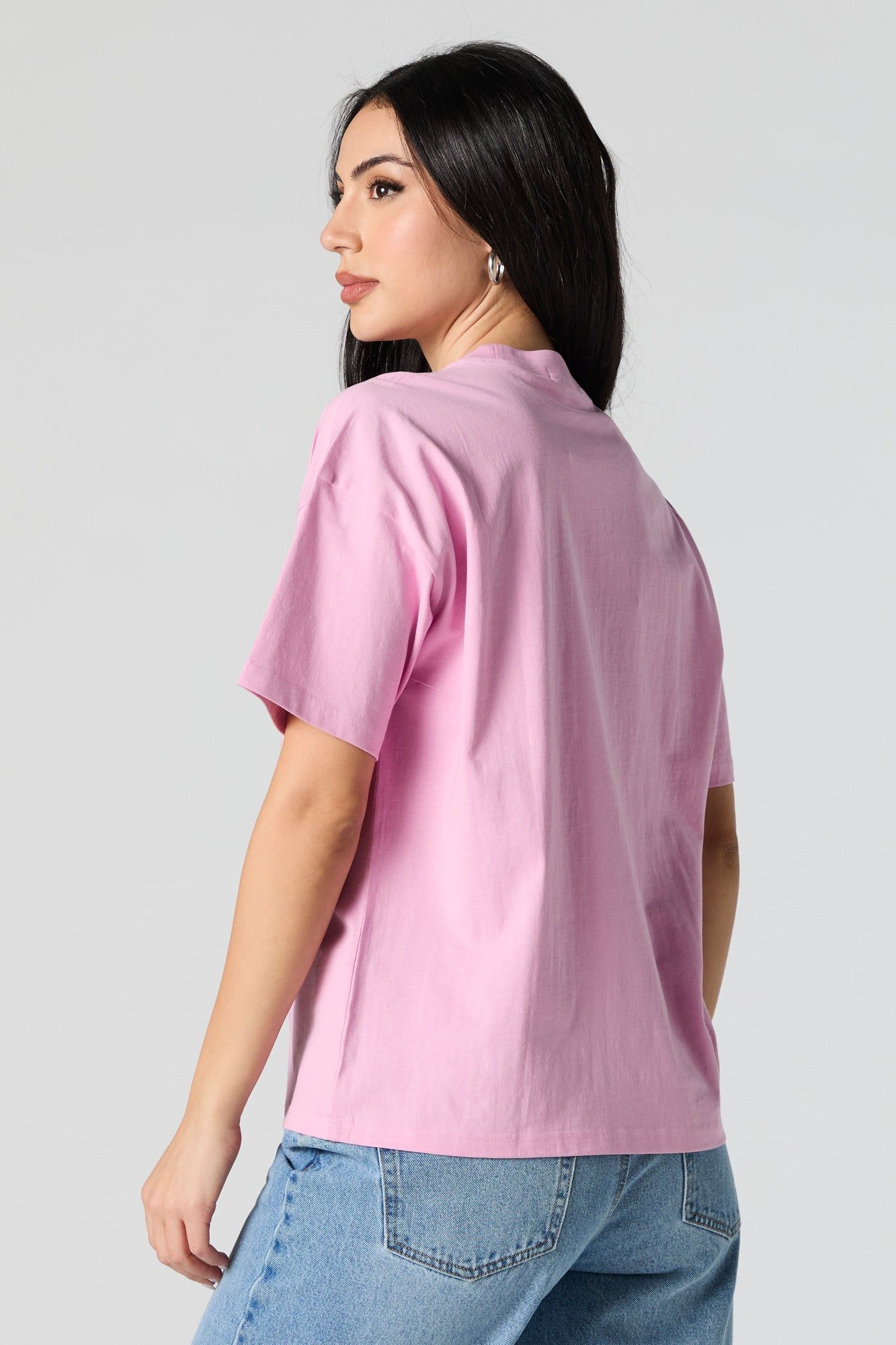Pink Stay Wild Graphic Boyfriend T-Shirt sold by Urban Planet product image thumbnail 3