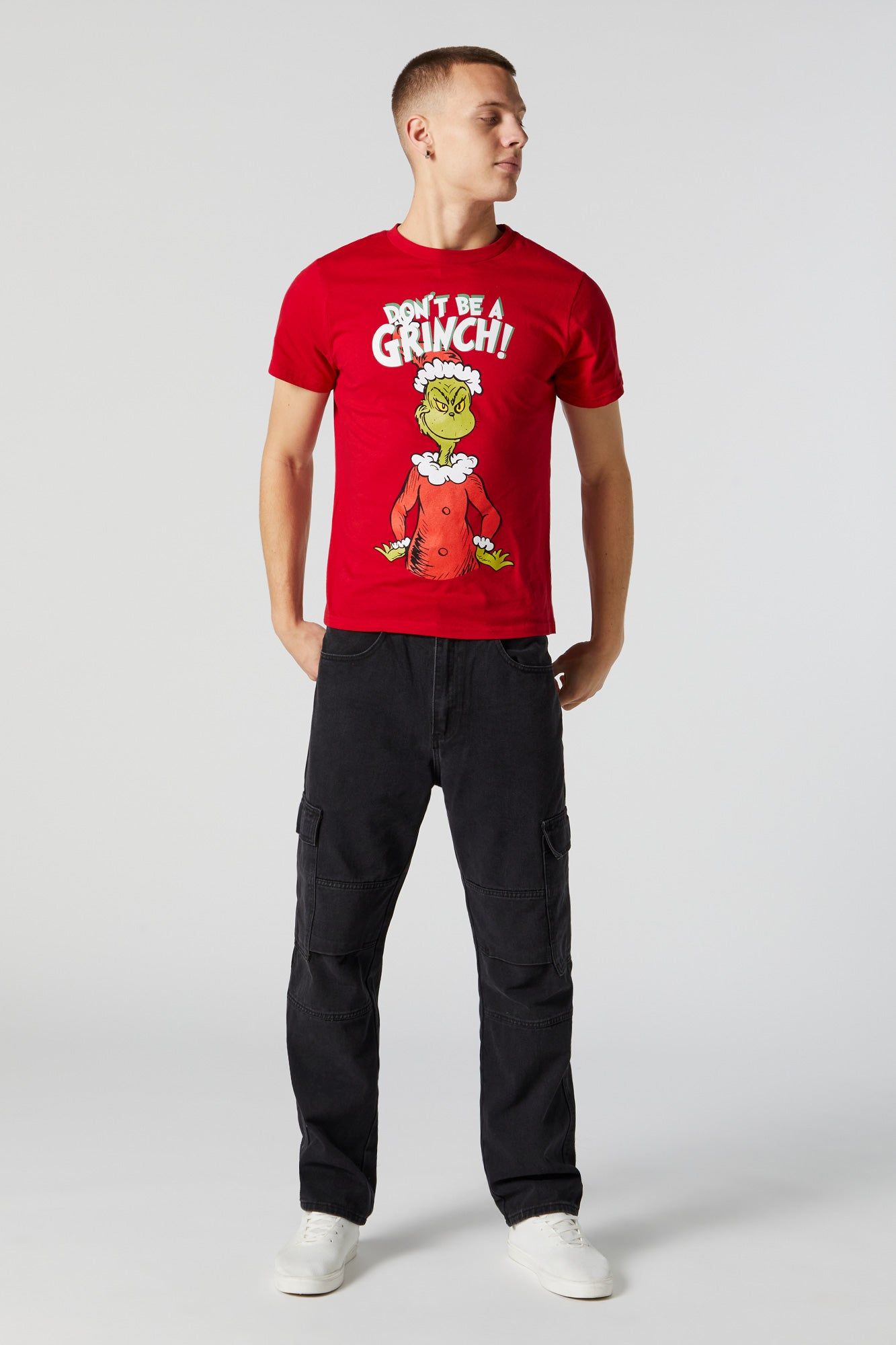 Don't Be A Grinch Xmas Graphic T-Shirt sold by Urban Planet product image thumbnail 3