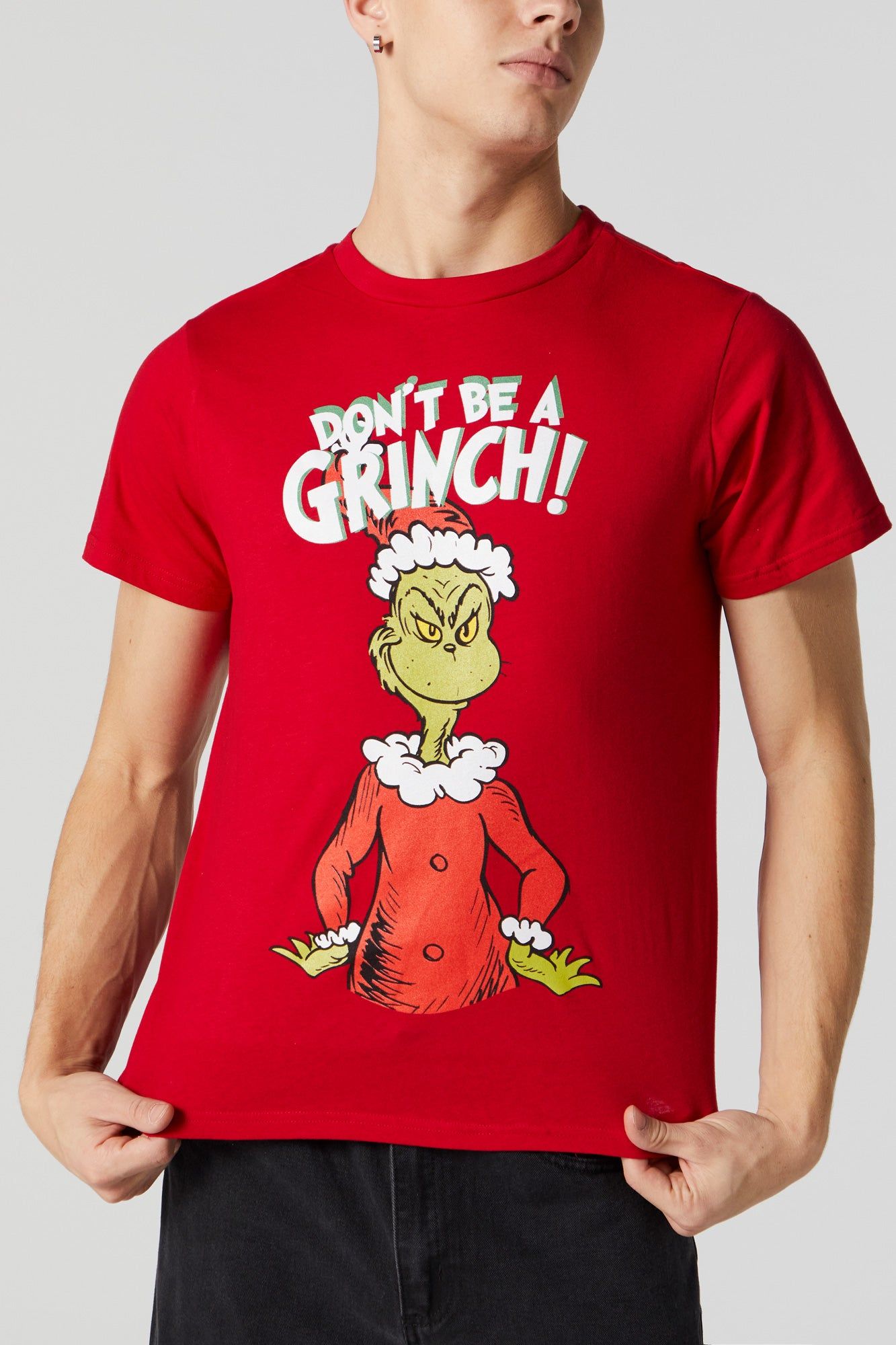Don't Be A Grinch Xmas Graphic T-Shirt sold by Urban Planet product image thumbnail 2
