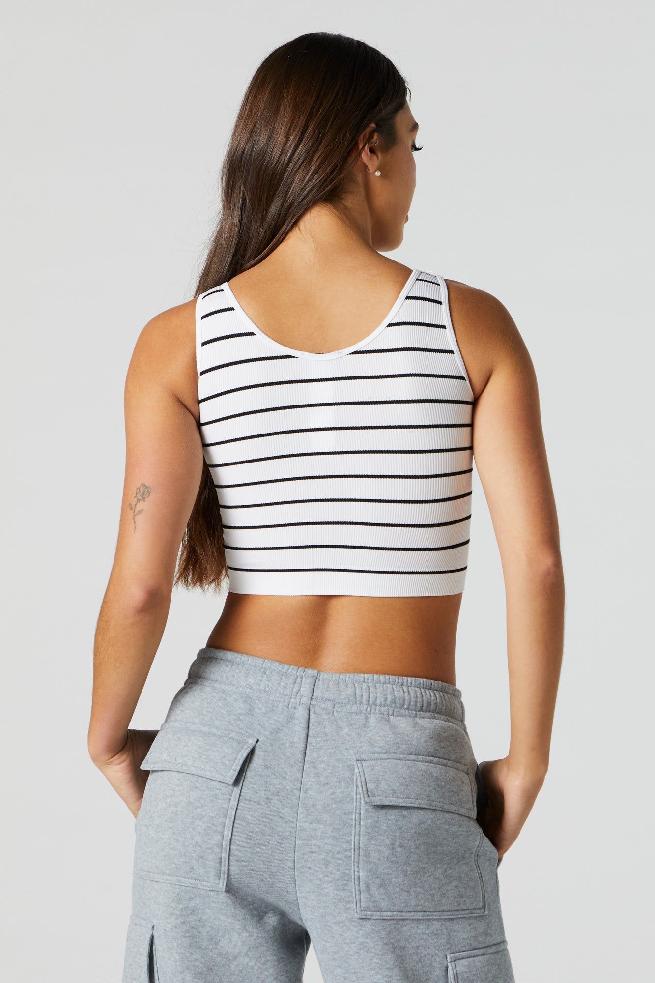 Striped Seamless Scoop Neck Cropped Tank sold by Urban Planet product image thumbnail 2