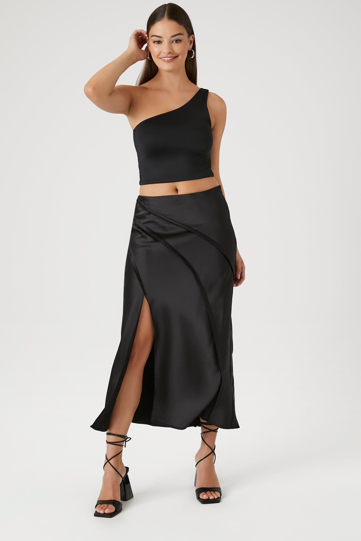 Jupe midi à enfiler en satin sold by Urban Planet product image thumbnail 5