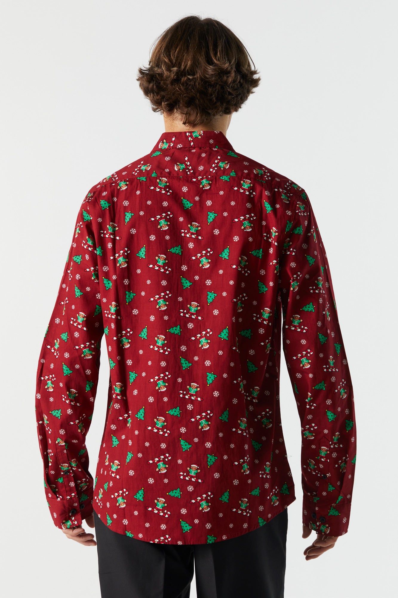 Gingerbread Print Button-Up Top sold by Urban Planet product image thumbnail 3