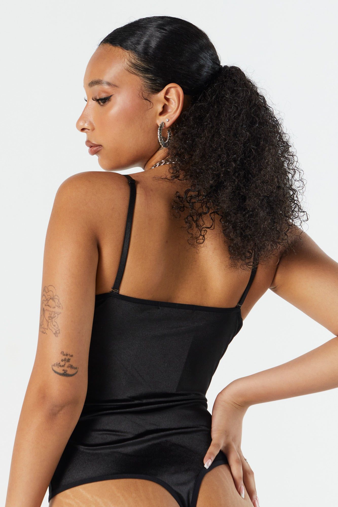 Satin Mesh Corset Bodysuit sold by Urban Planet product image thumbnail 4