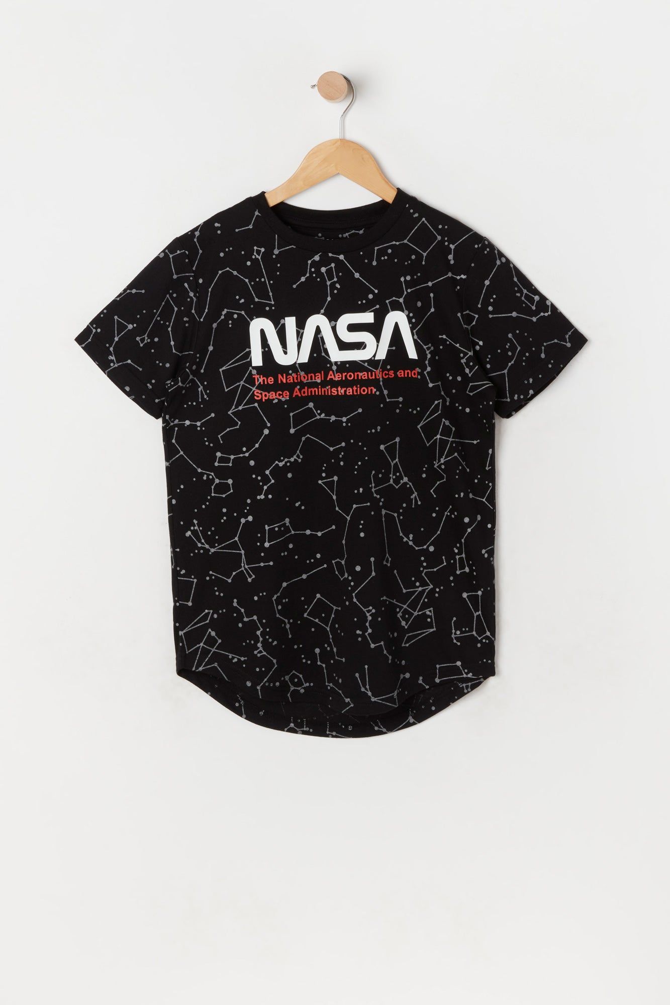 Boys Constellation Print NASA Graphic Longline T-Shirt sold by Urban Planet