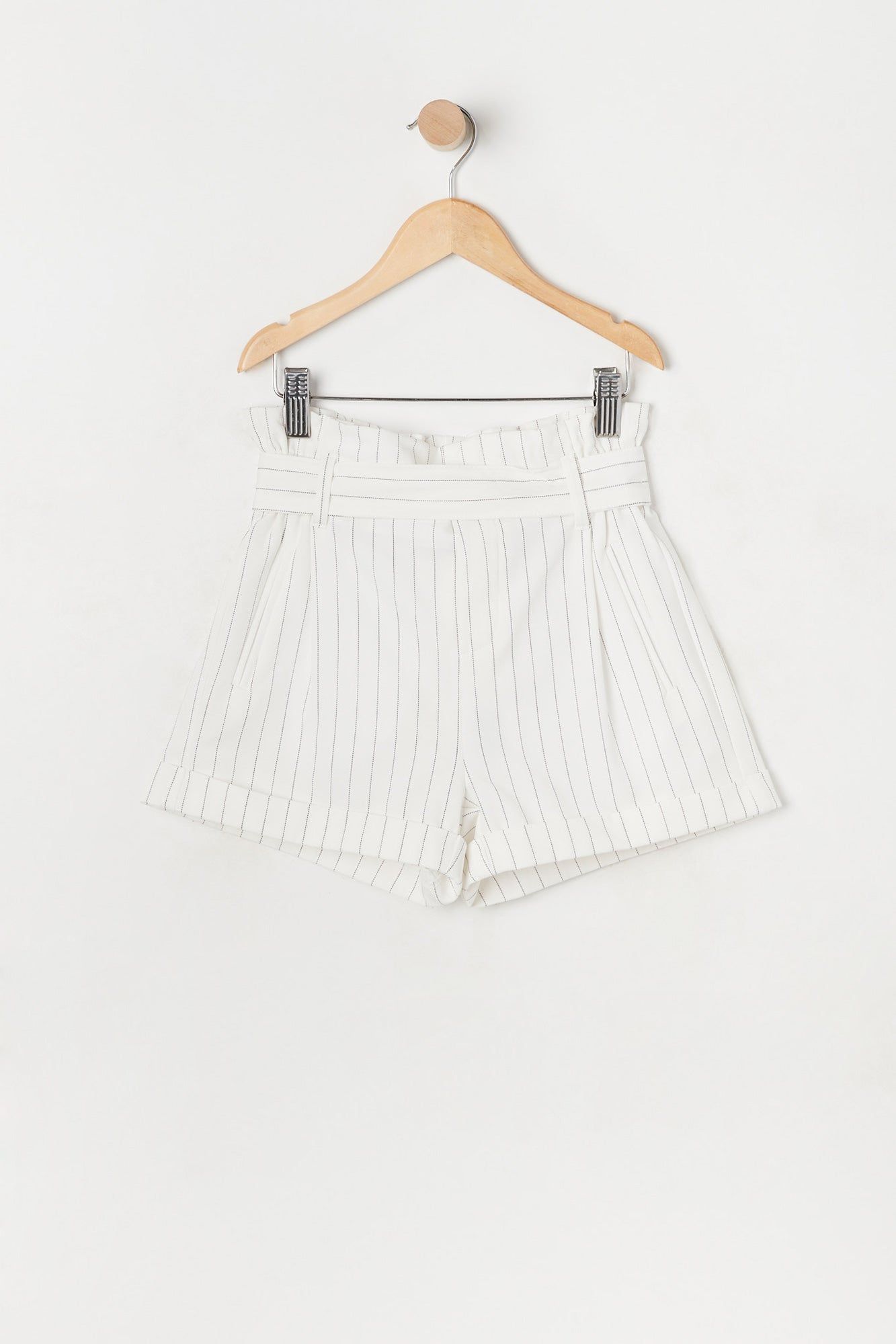 Girls Striped Belted Paperbag Short sold by Urban Planet product image thumbnail 4