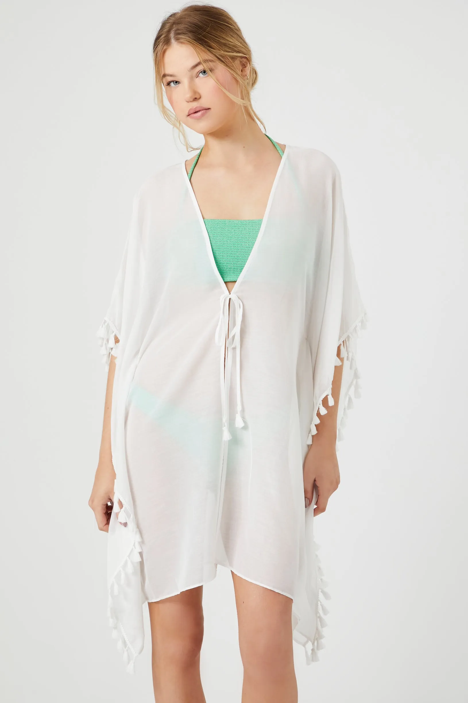 Tassel Kimono Cover Up sold by Urban Planet