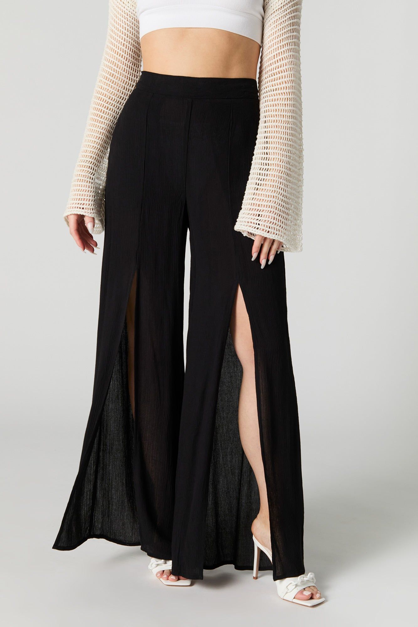 Pantalon à jambe large avec fente sold by Urban Planet product image thumbnail 5
