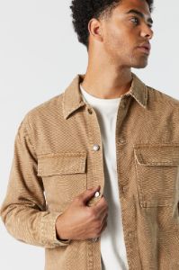 Tan Bull Denim Jacket sold by Urban Planet