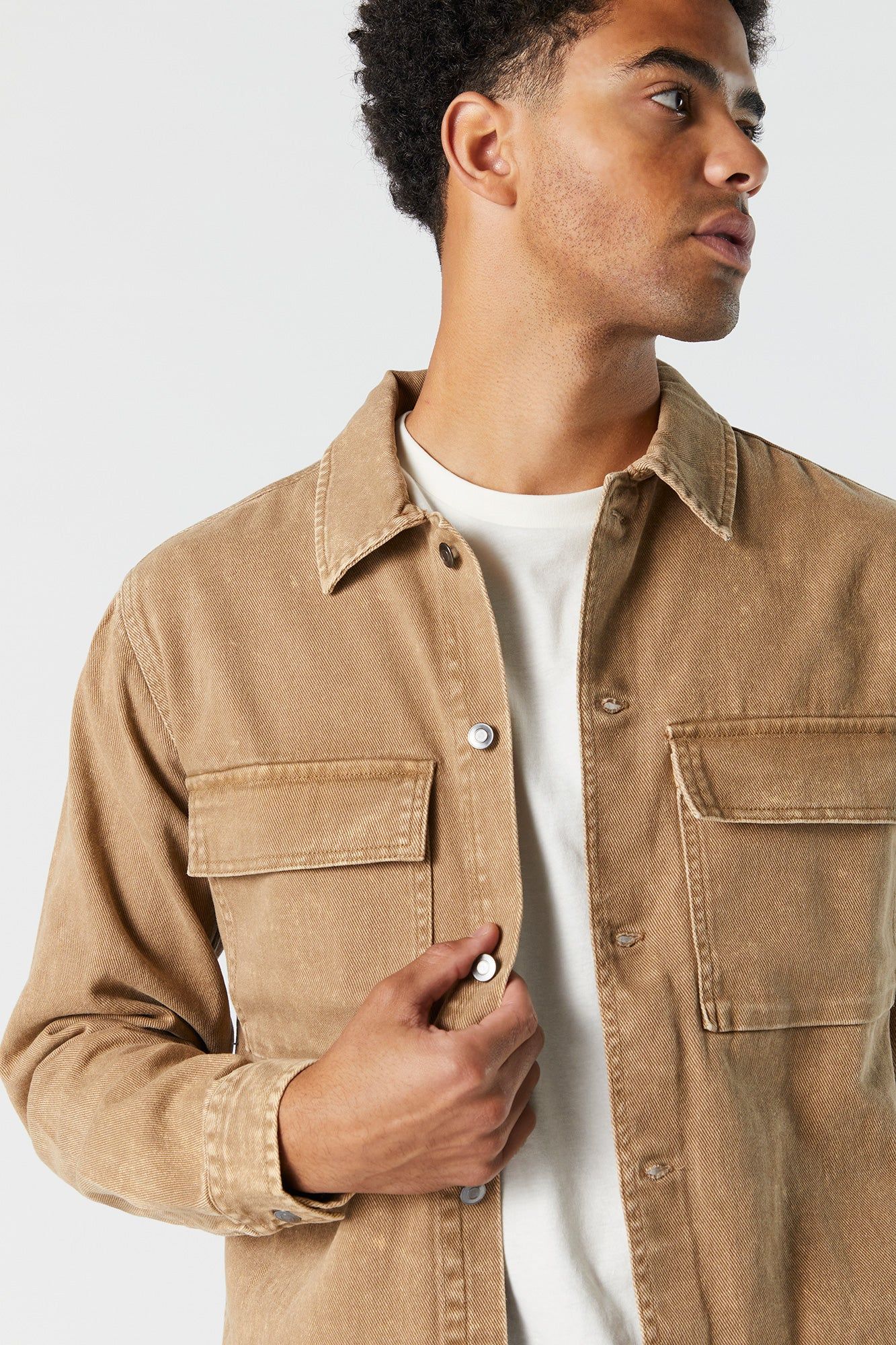 Tan Bull Denim Jacket sold by Urban Planet product image thumbnail 4