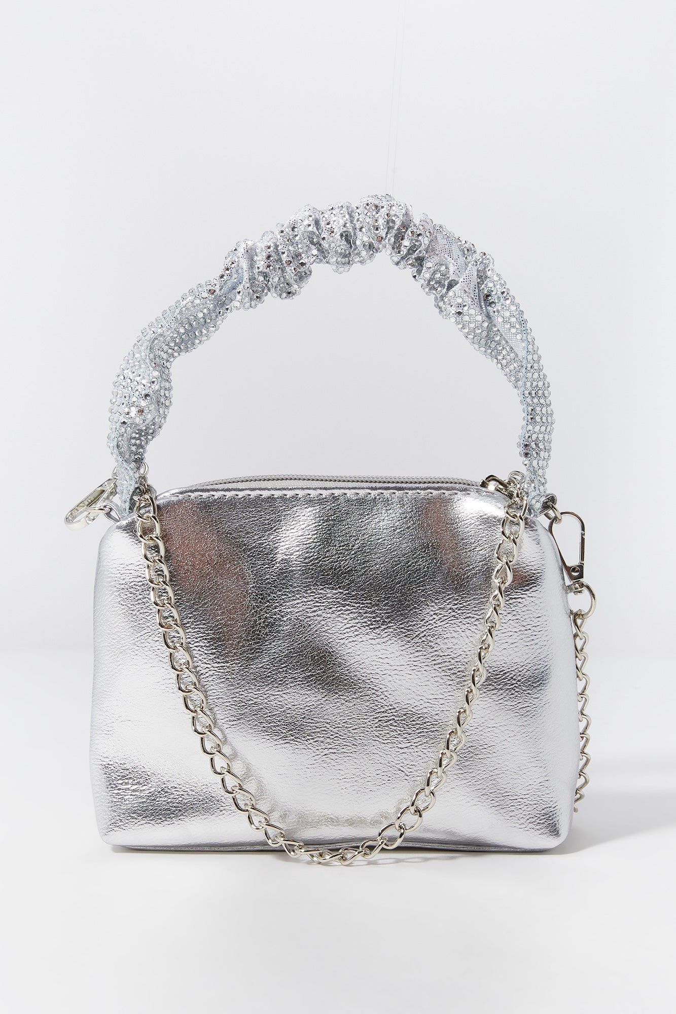 Metallic Rhinestone Handle Purse sold by Urban Planet