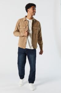 Tan Bull Denim Jacket sold by Urban Planet
