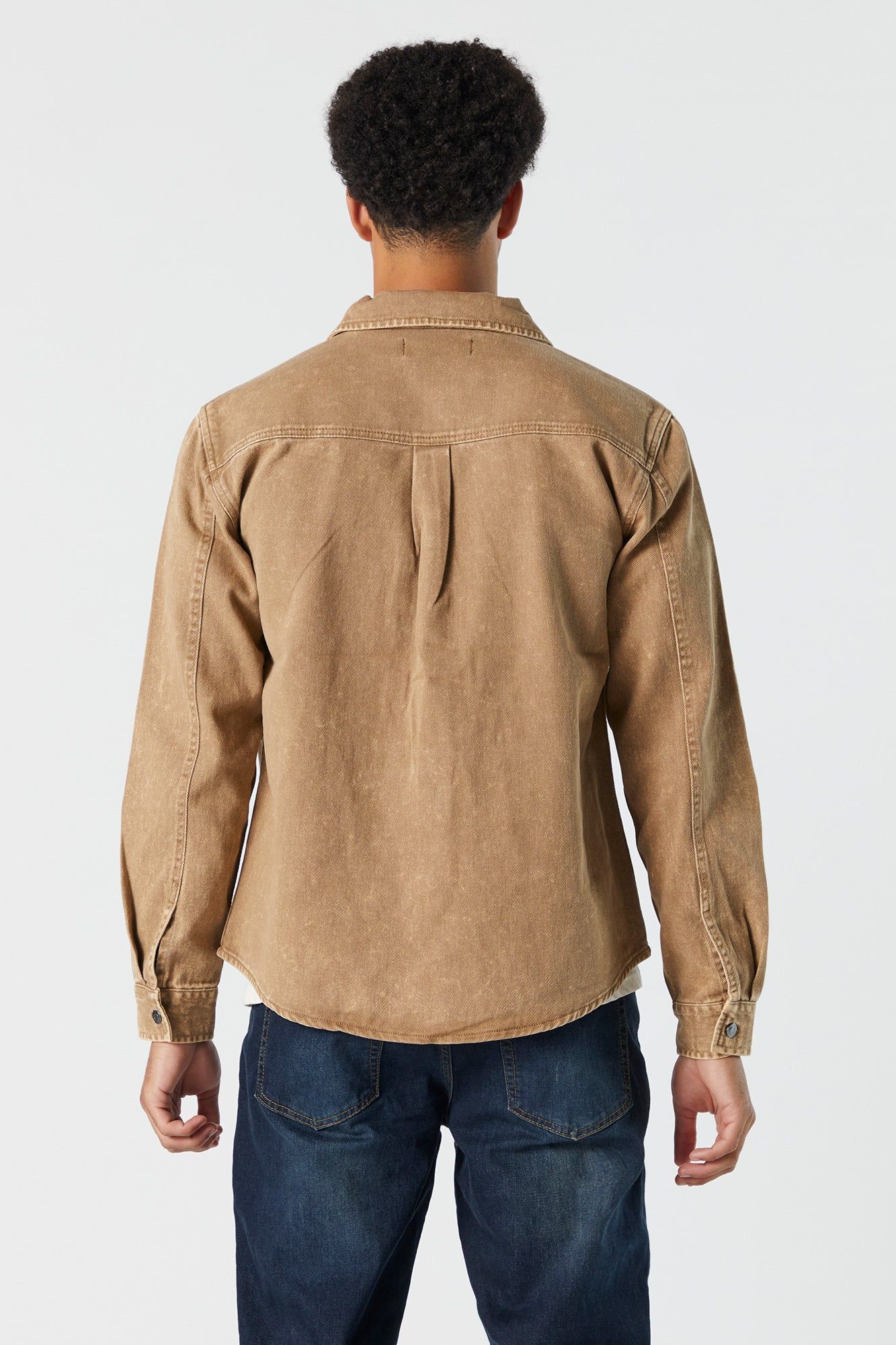 Tan Bull Denim Jacket sold by Urban Planet product image thumbnail 2