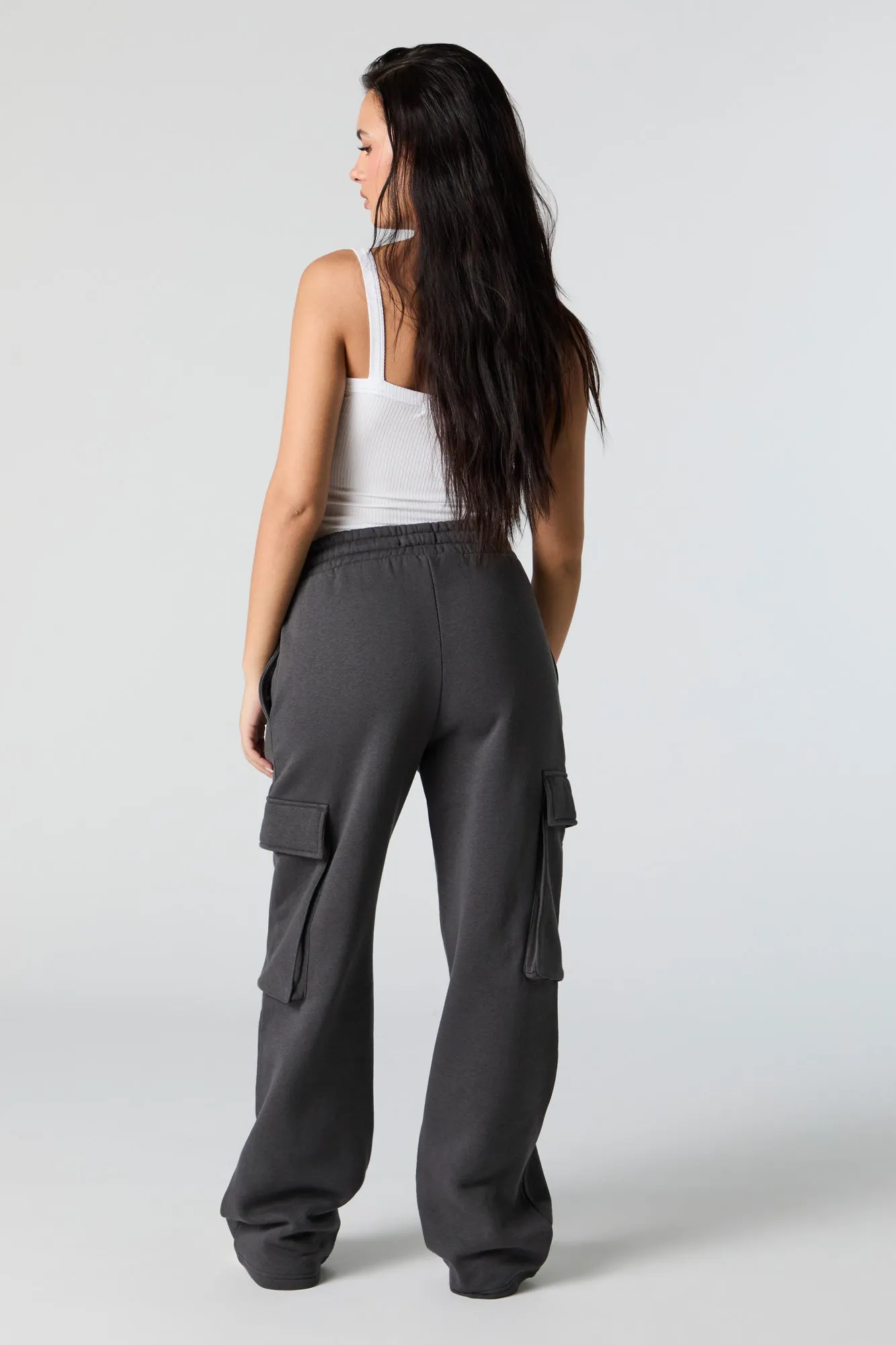 Fleece Wide Leg Cargo Sweatpant sold by Urban Planet product image thumbnail 3