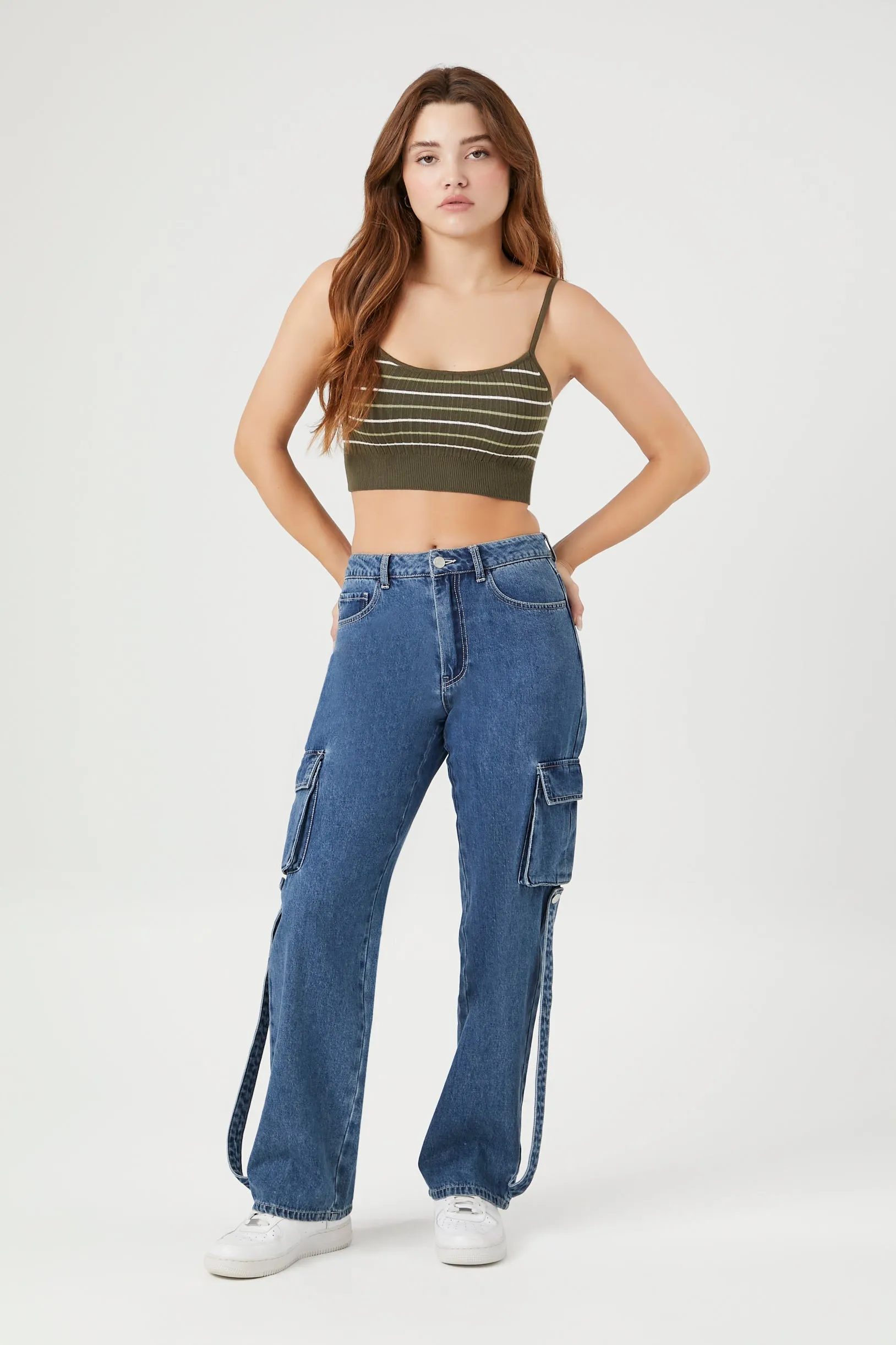 Camisole écourtée en tricot à rayures sold by Urban Planet product image thumbnail 4