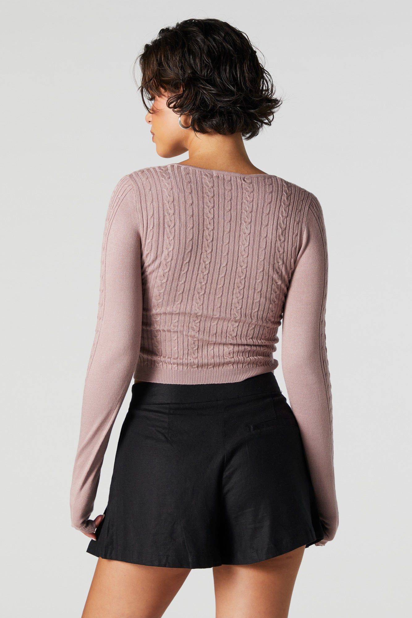 Chandail en tricot torsadé à manches longues sold by Urban Planet product image thumbnail 2