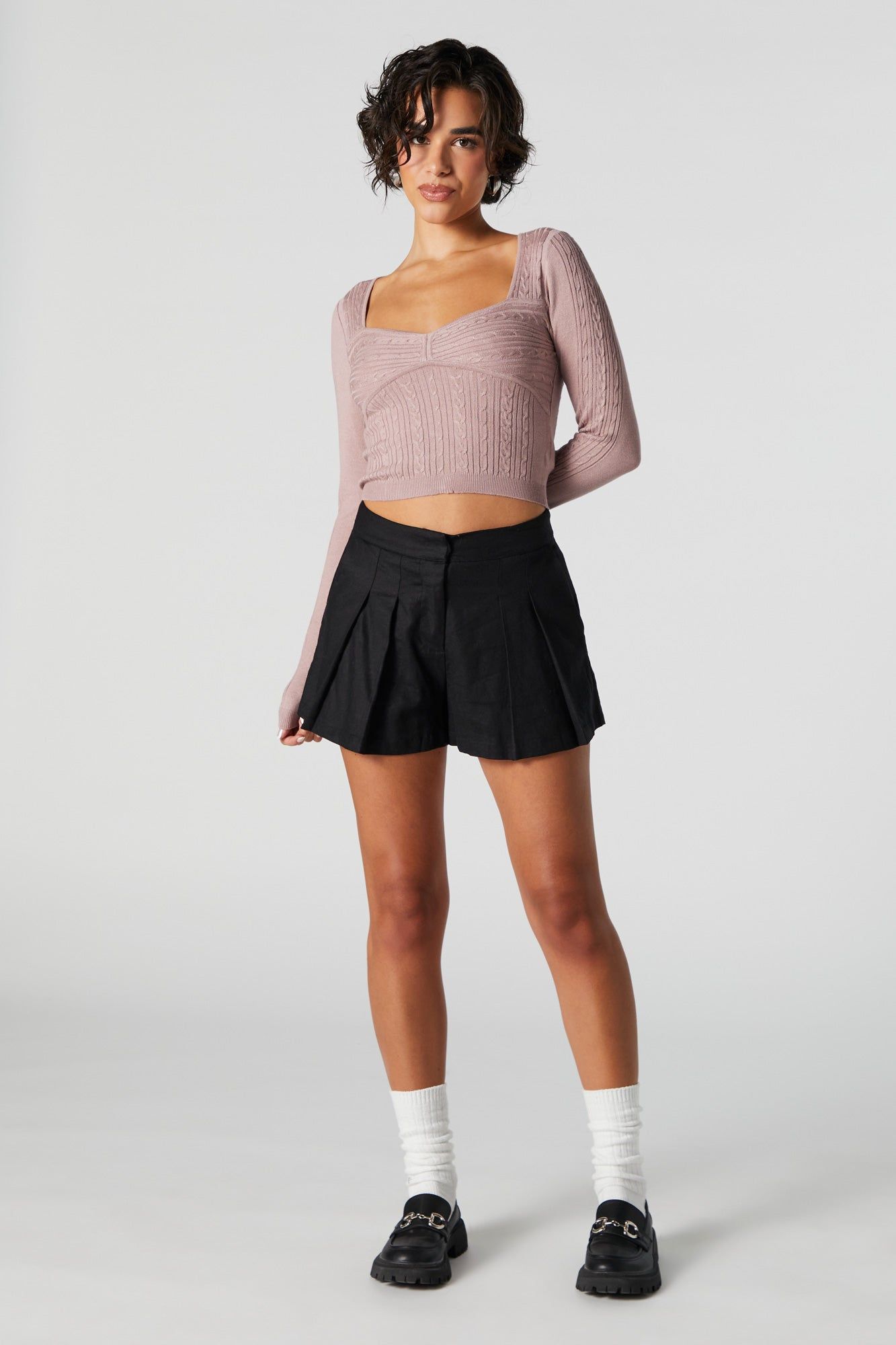 Chandail en tricot torsadé à manches longues sold by Urban Planet product image thumbnail 3