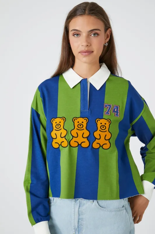 Chandail de rugby rayé à imprimé Ourson sold by Urban Planet