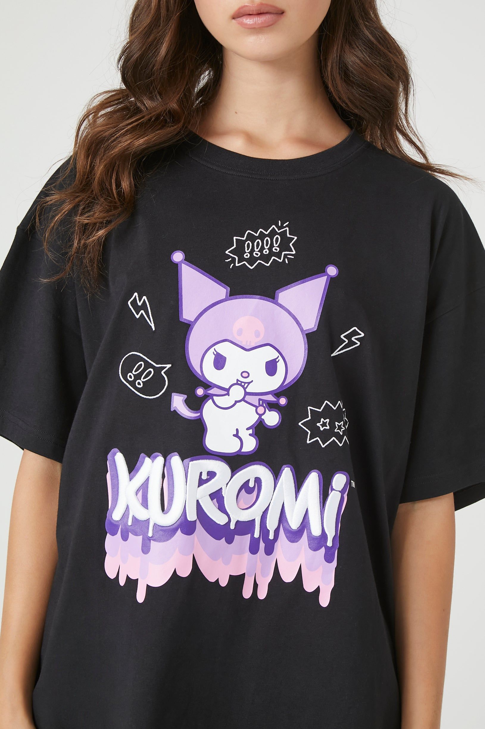 Oversized Kuromi Graphic T-Shirt sold by Urban Planet product image thumbnail 5