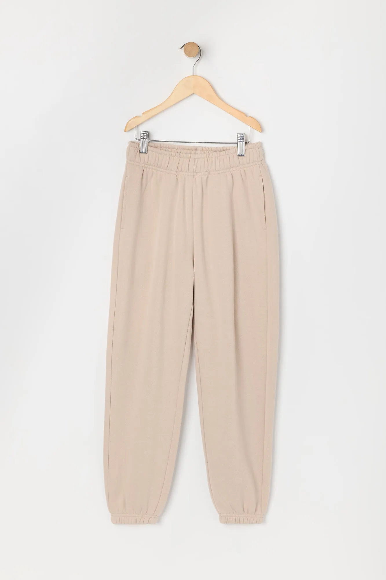 Girls Solid Fleece Boyfriend Jogger sold by Urban Planet