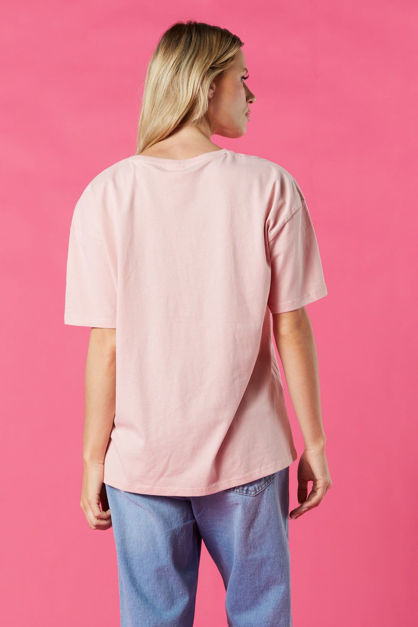 Barbie™ Logo Light Pink Graphic Boyfriend T-Shirt sold by Urban Planet product image thumbnail 2