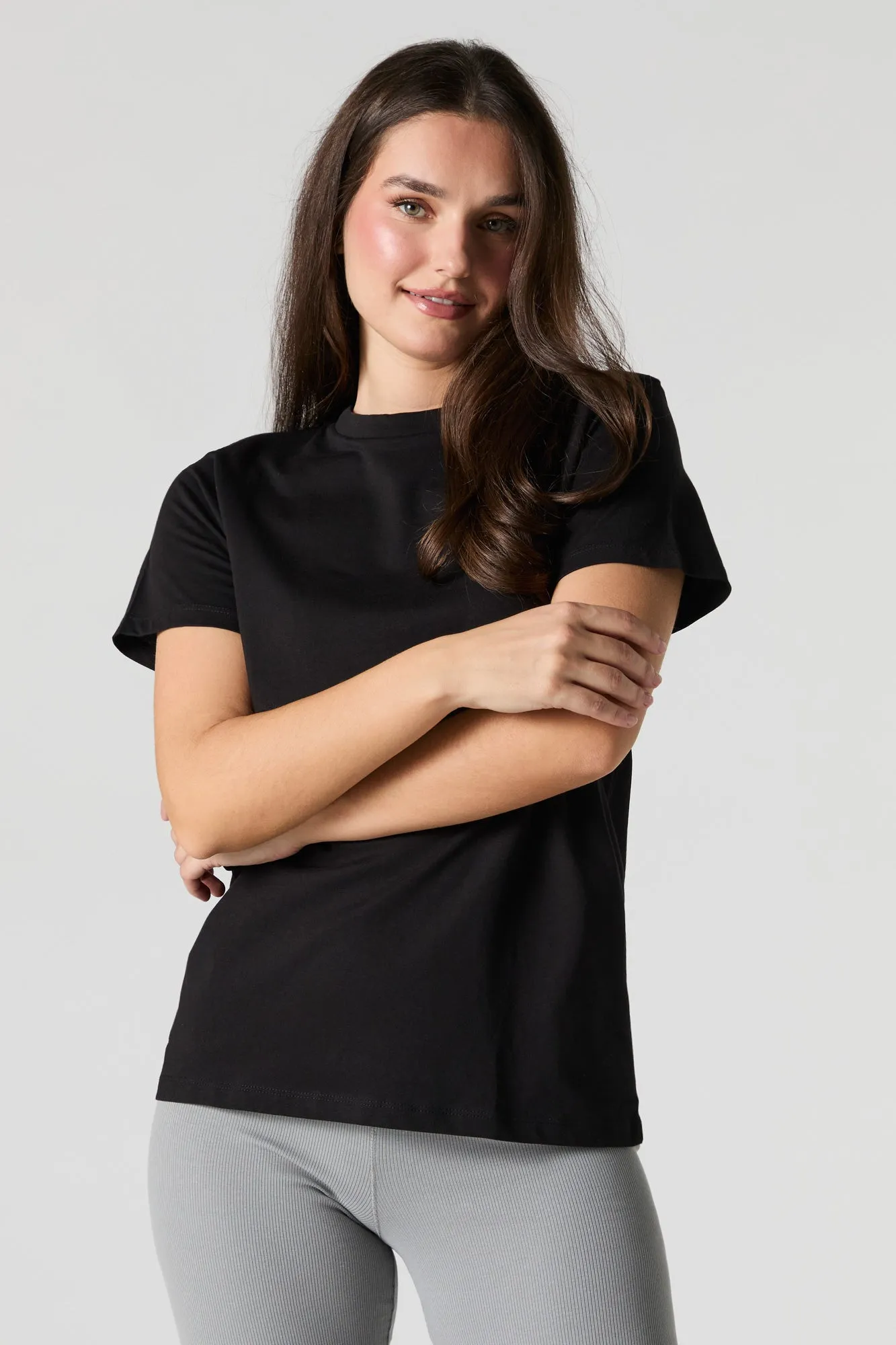 Solid Crewneck T-Shirt sold by Urban Planet product image thumbnail 4