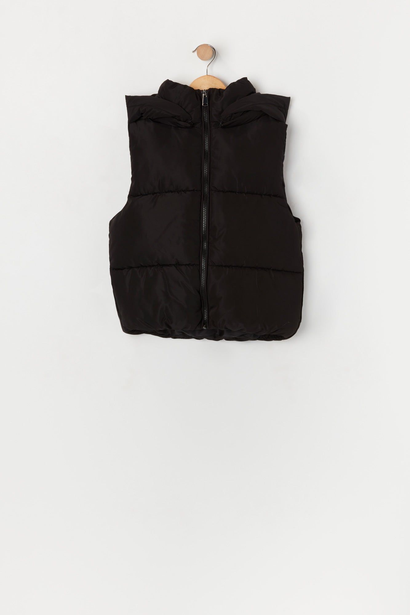 Girls Hooded Puffer Vest sold by Urban Planet product image thumbnail 3