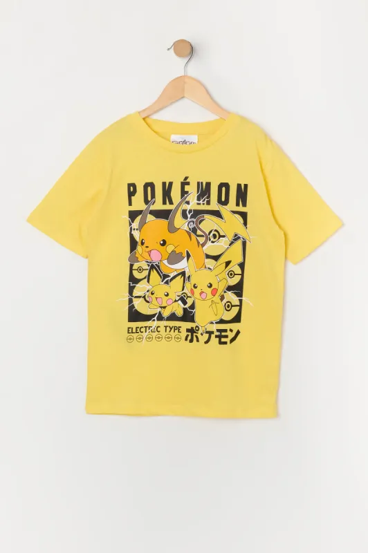T-shirt jaune à imprimé Pokémon pour garçon sold by Urban Planet
