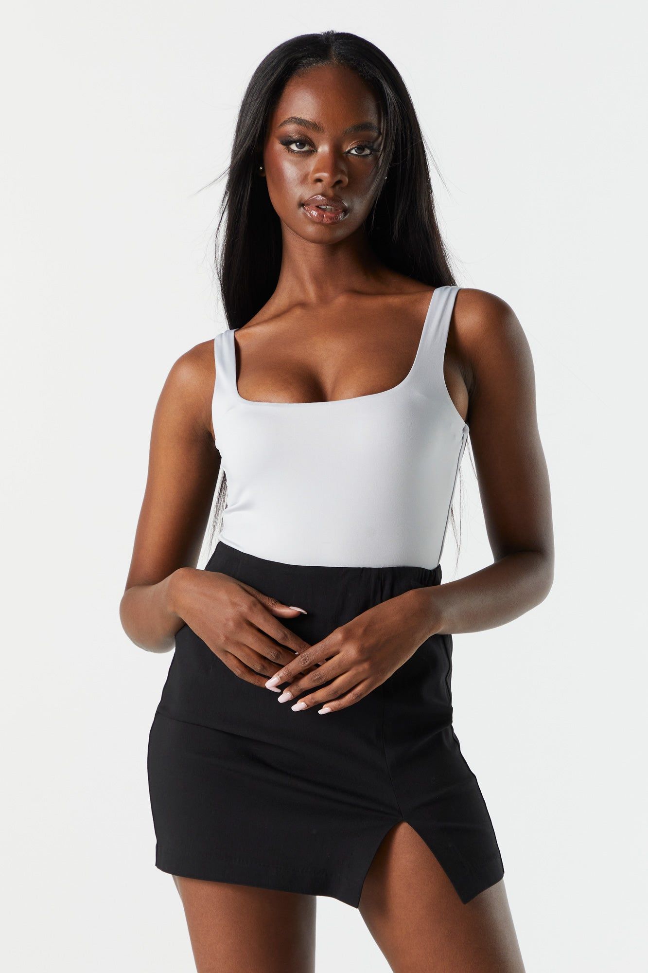 High Rise Slit Mini Skirt sold by Urban Planet