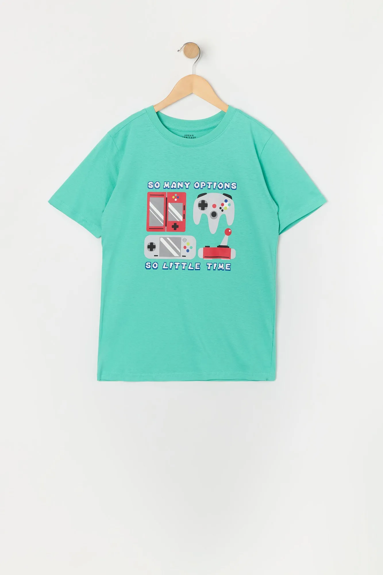 T-shirt à imprimé So Many Gaming Options pour garçon sold by Urban Planet