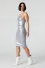 Robe midi moulante métallisée sold by Urban Planet
