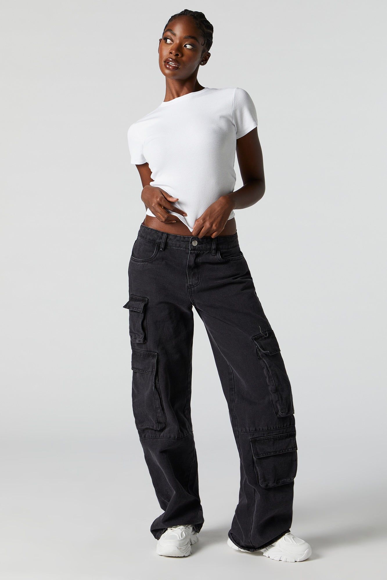 Ribbed High Neck Baby T-Shirt sold by Urban Planet product image thumbnail 3