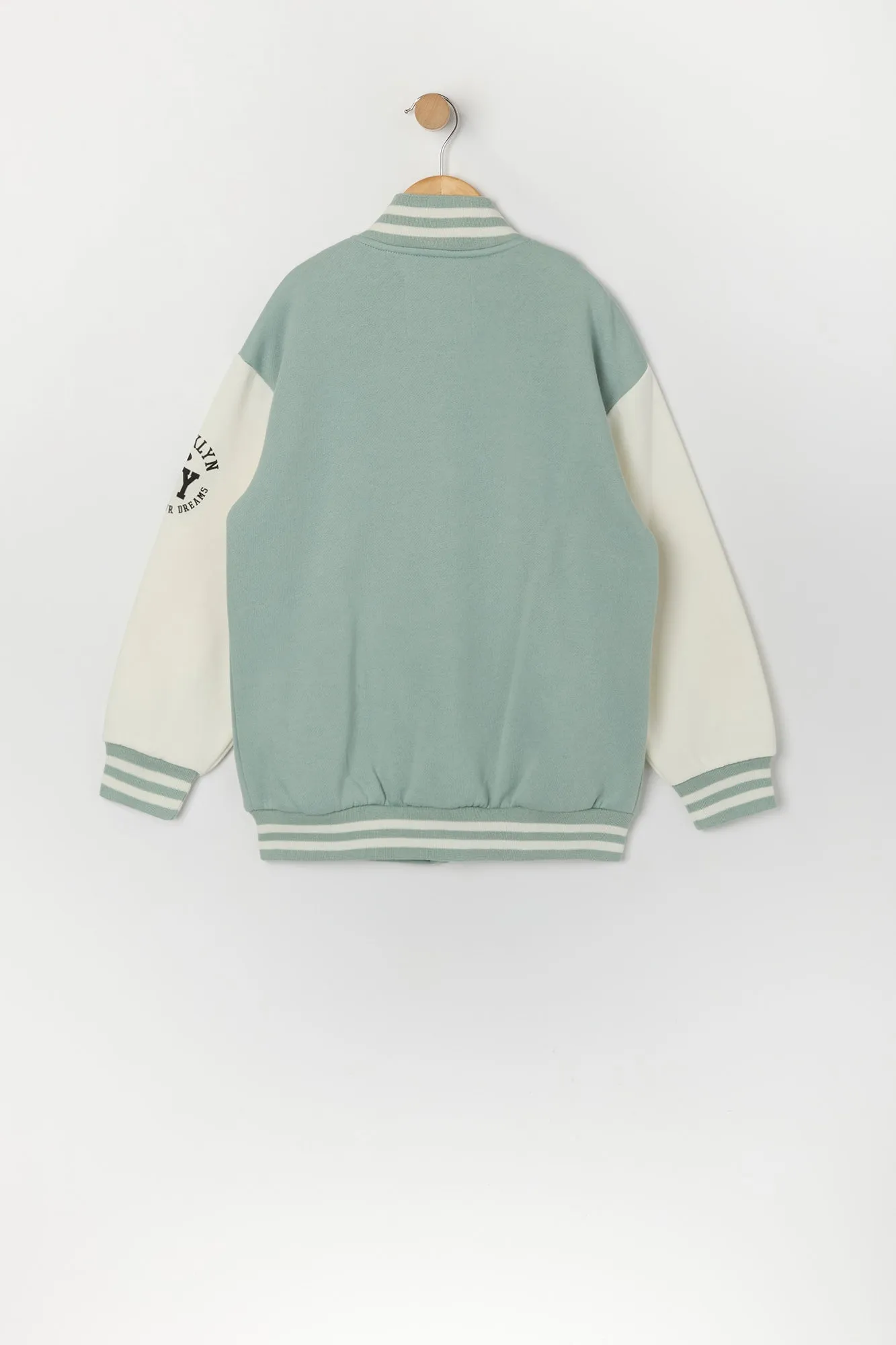 Girls Chenille Embroidered Varsity Jacket sold by Urban Planet product image thumbnail 4