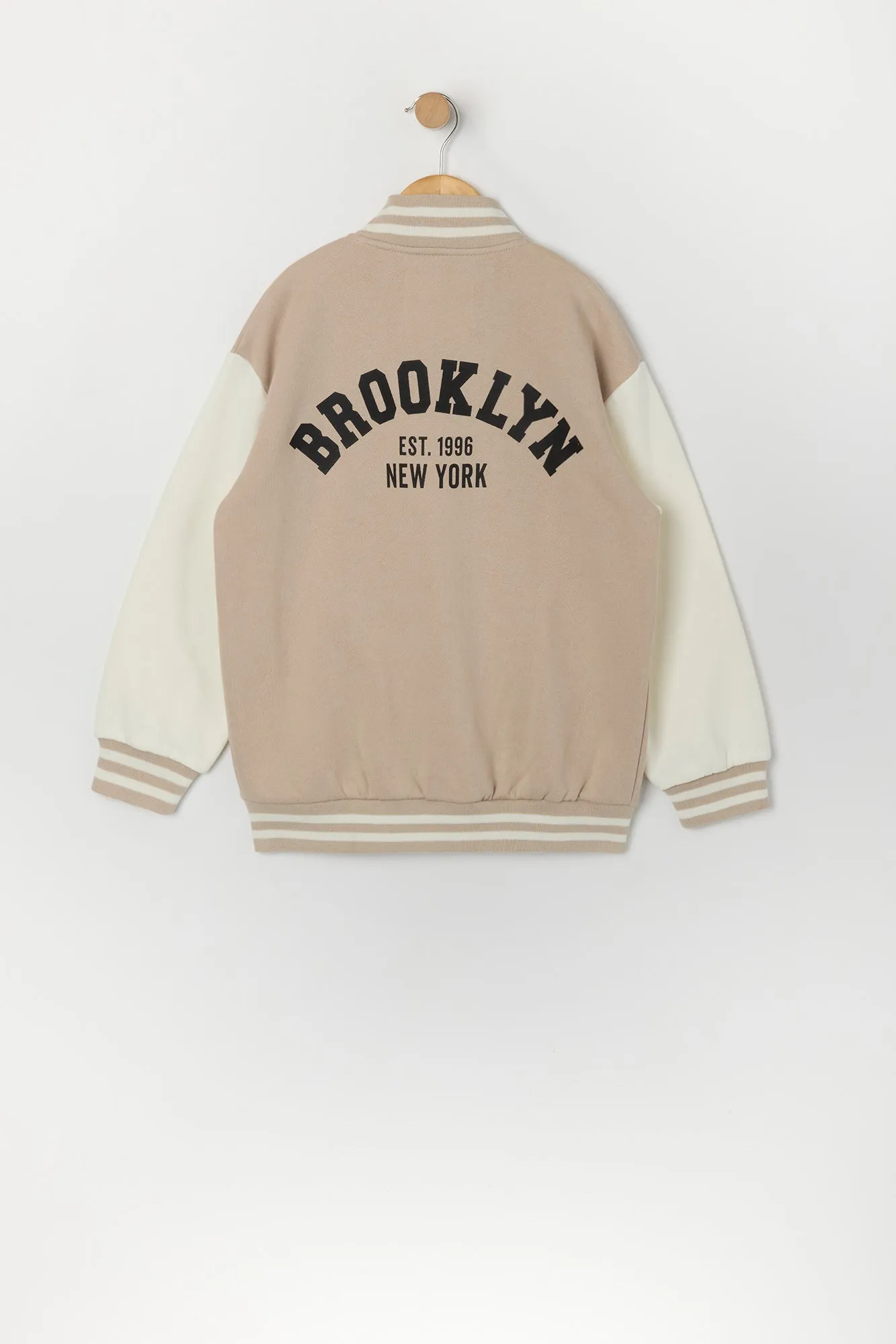 Girls Chenille Embroidered Varsity Jacket sold by Urban Planet product image thumbnail 2