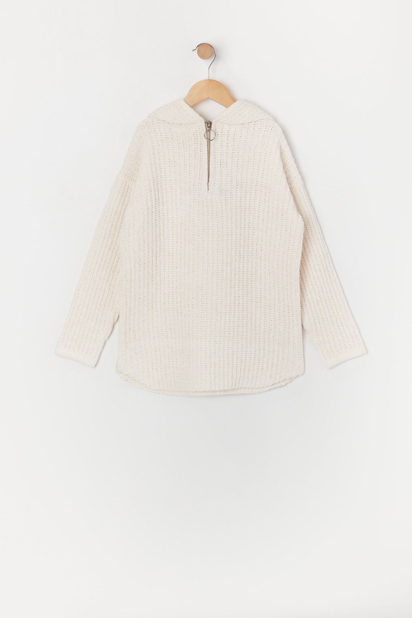 Chandail en tricot à capuchon à glissière un quart pour filles sold by Urban Planet product image thumbnail 4