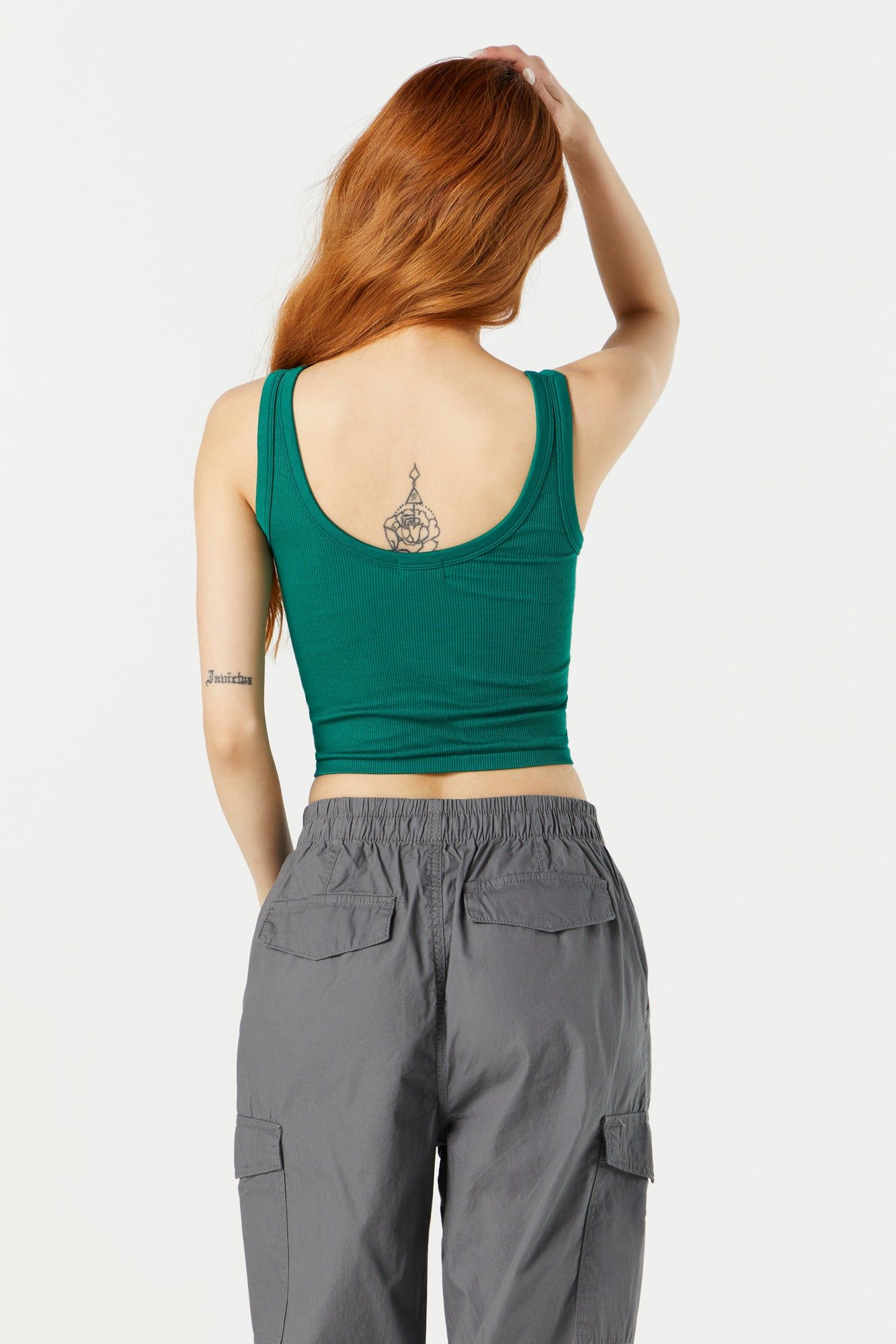 Seamless V-Neck Ribbed Tank sold by Urban Planet product image thumbnail 5