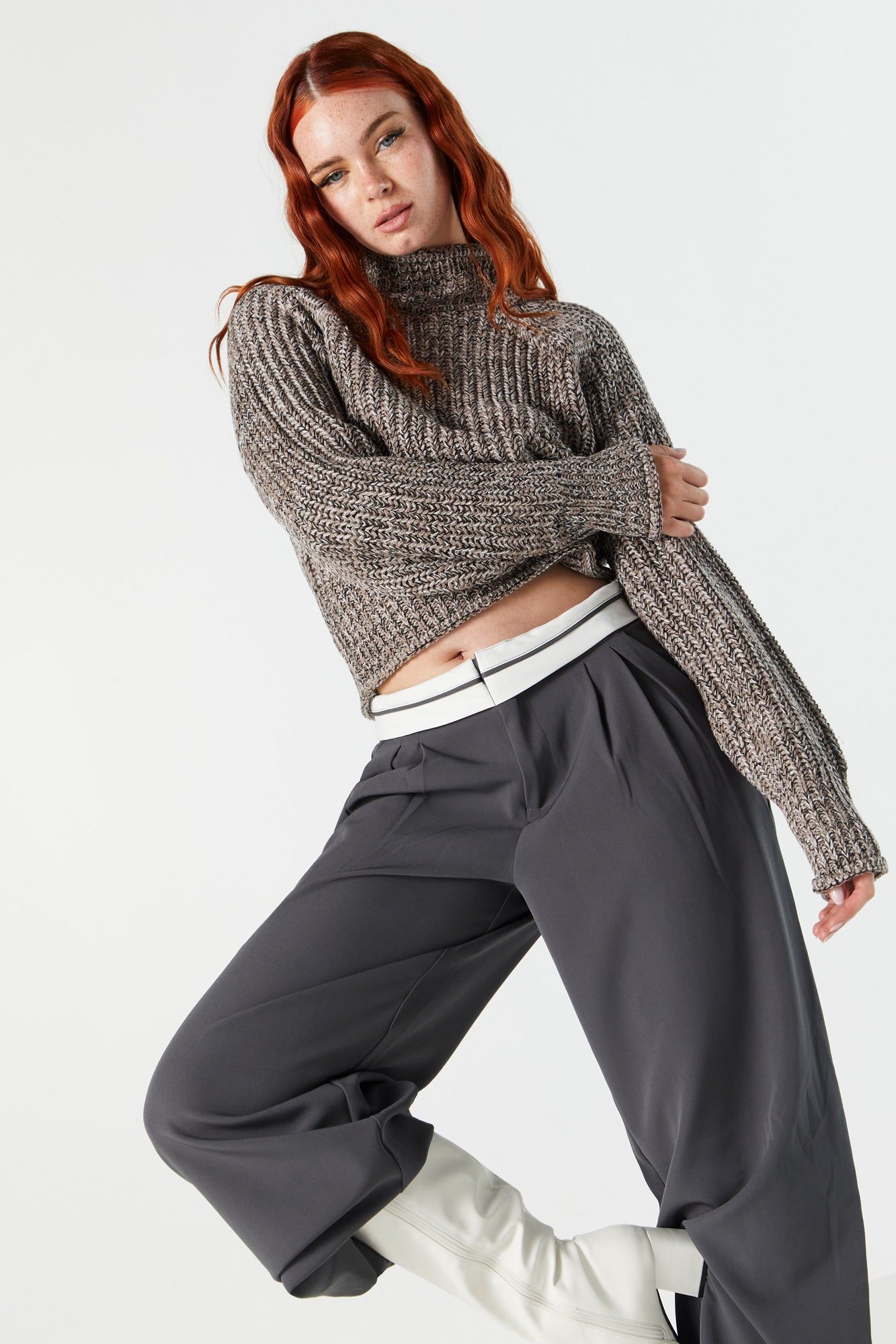 Chunky Knit Turtleneck Sweater sold by Urban Planet