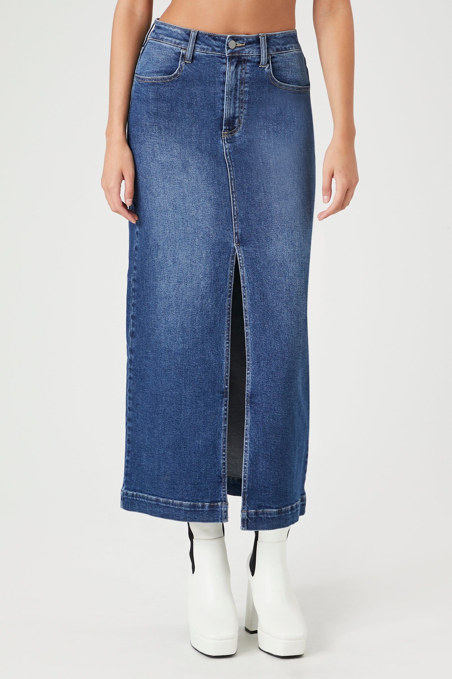 Denim Slit Maxi Skirt sold by Urban Planet product image thumbnail 2