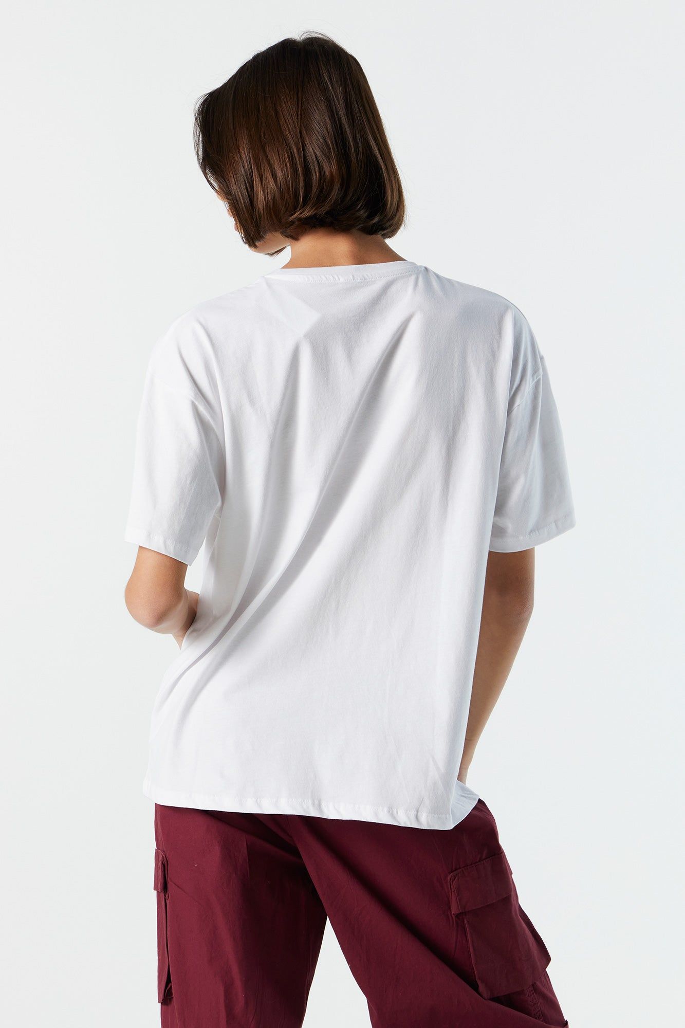 T-shirt de coupe garçonne blanc à imprimé Peanuts sold by Urban Planet product image thumbnail 2