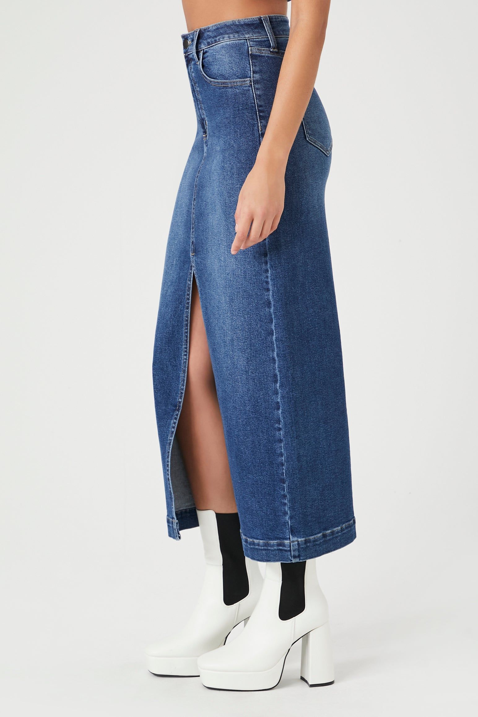 Denim Slit Maxi Skirt sold by Urban Planet product image thumbnail 4
