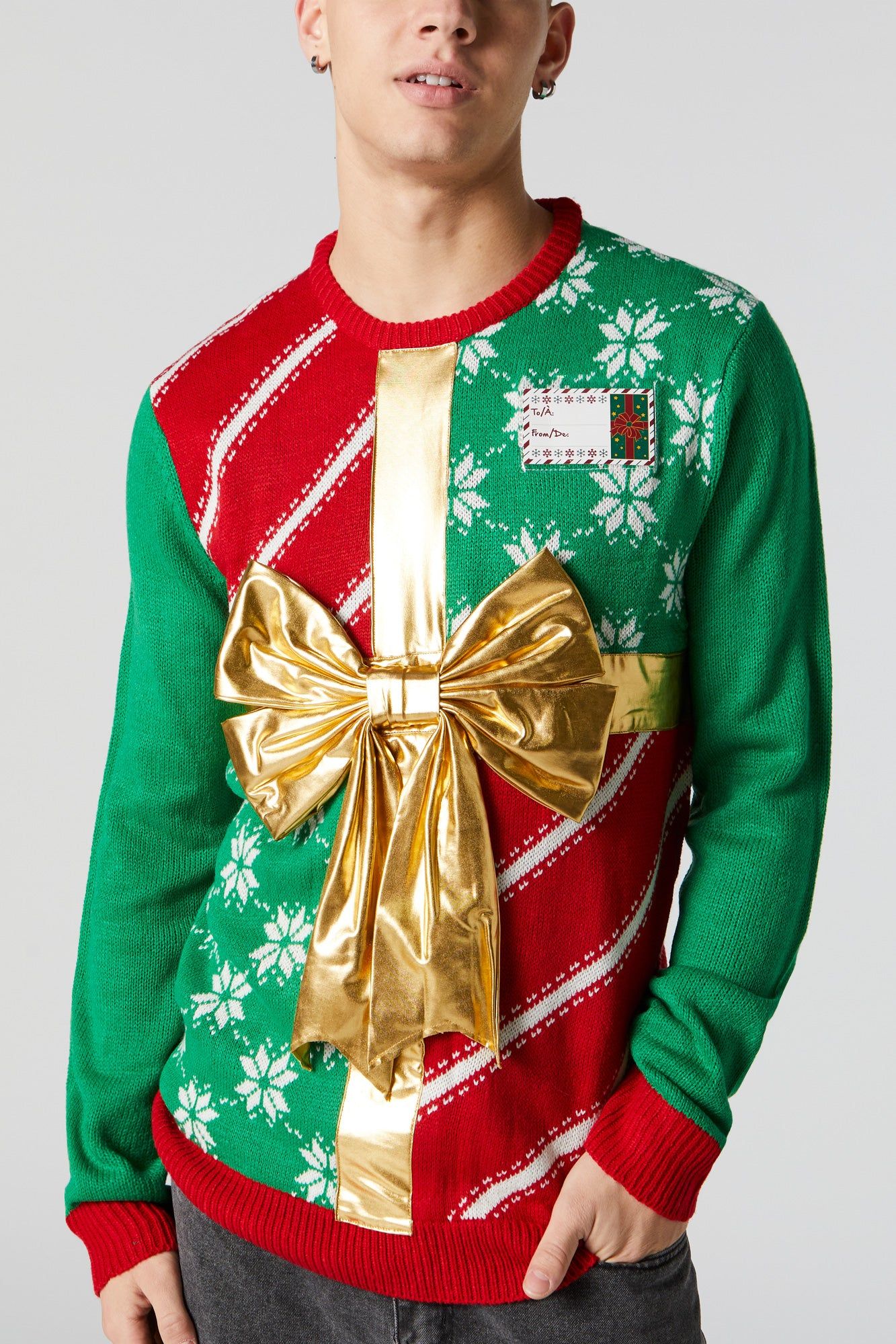 Chandail de Noël à imprimé Boucle dorée sold by Urban Planet product image thumbnail 2