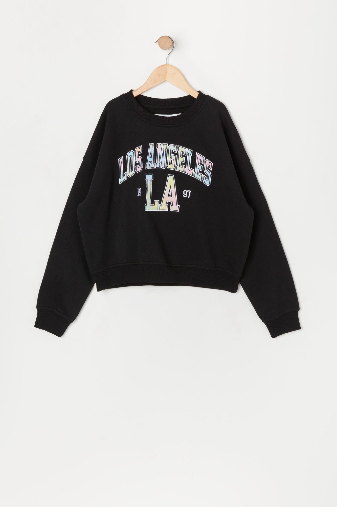 Girls Los Angeles Twill Embroidered Sweatshirt sold by Urban Planet