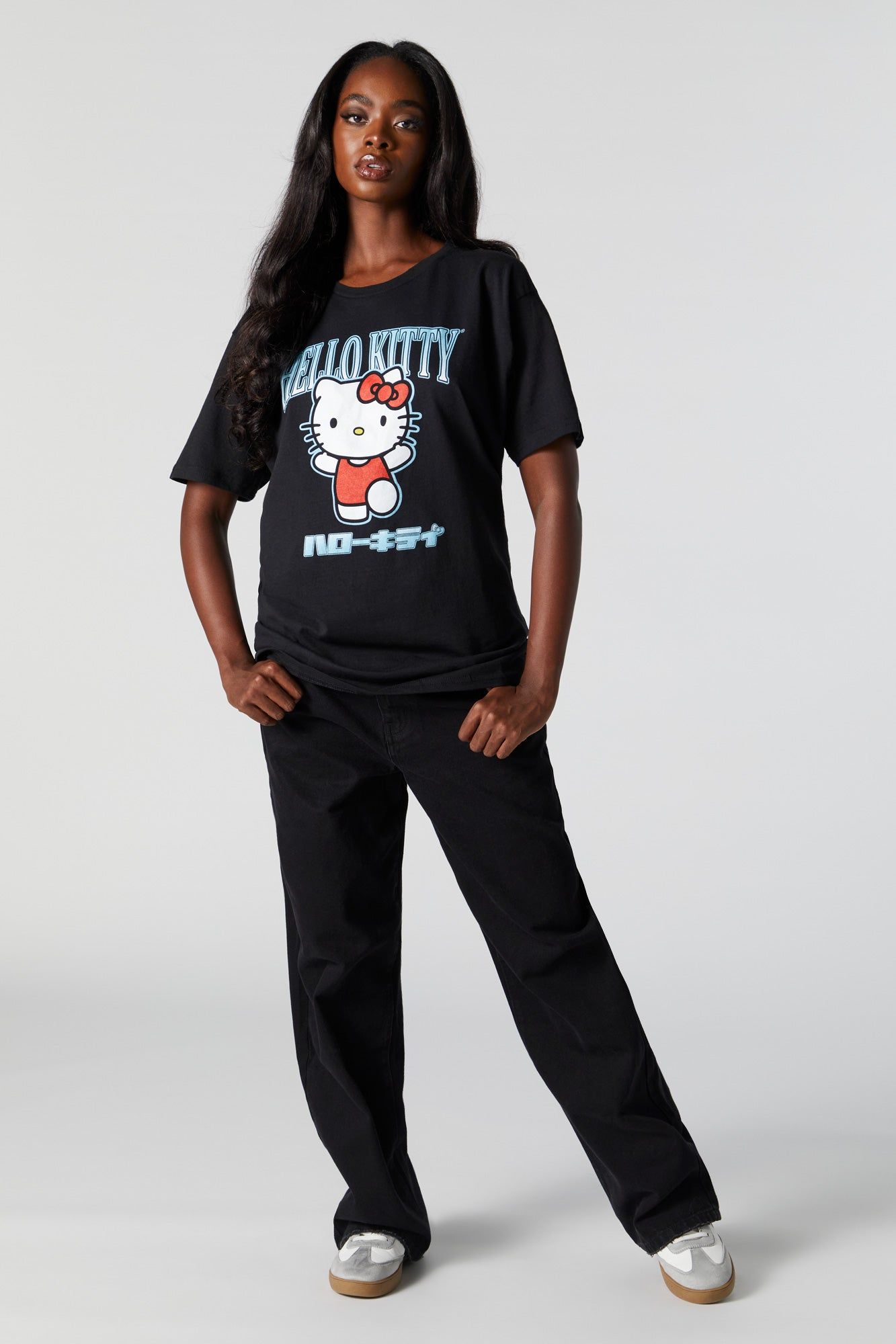 T-shirt de coupe garçonne à imprimé Hello Kitty sold by Urban Planet product image thumbnail 3