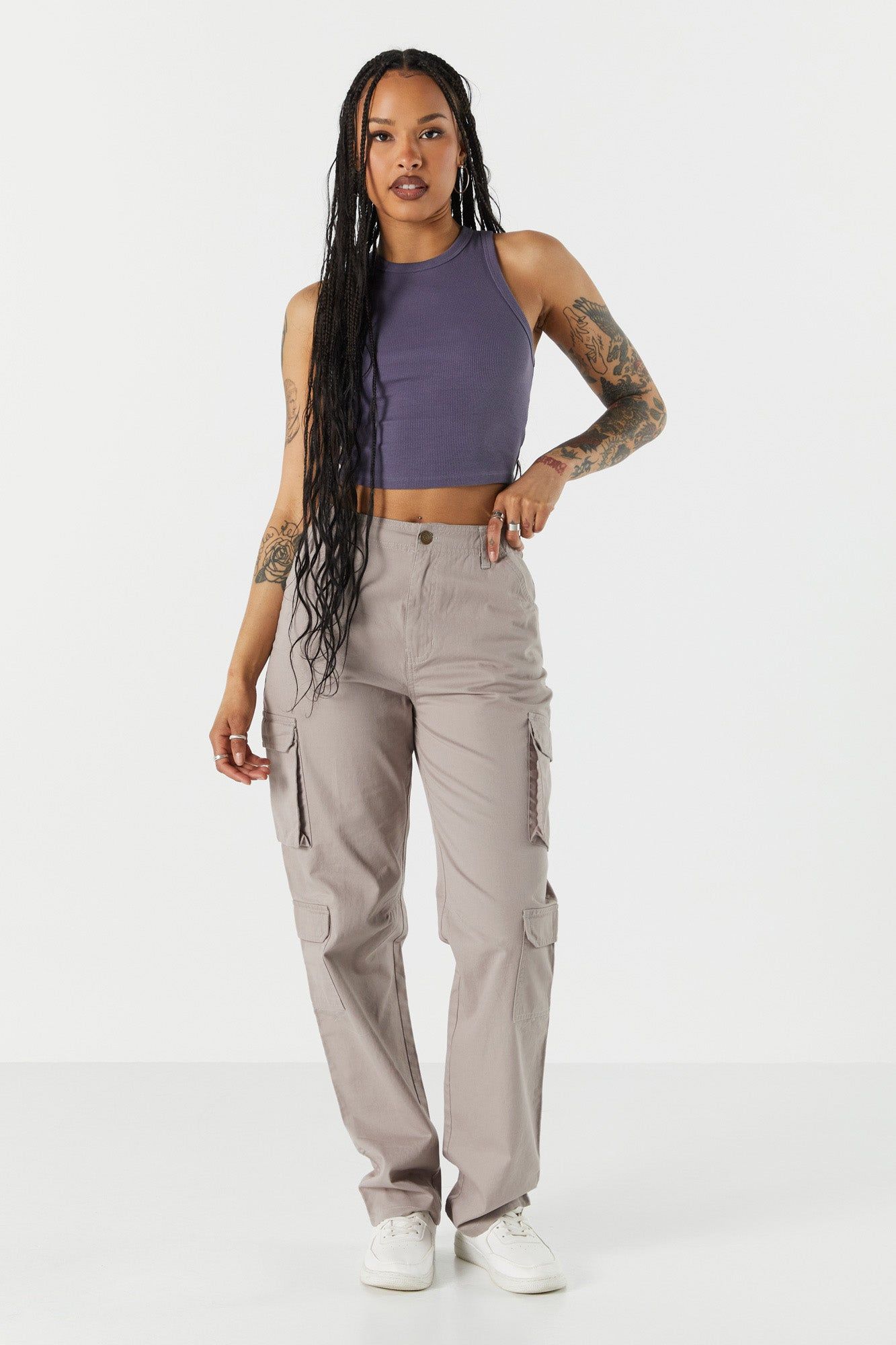 Everyday High Neck Ribbed Tank sold by Urban Planet product image thumbnail 6