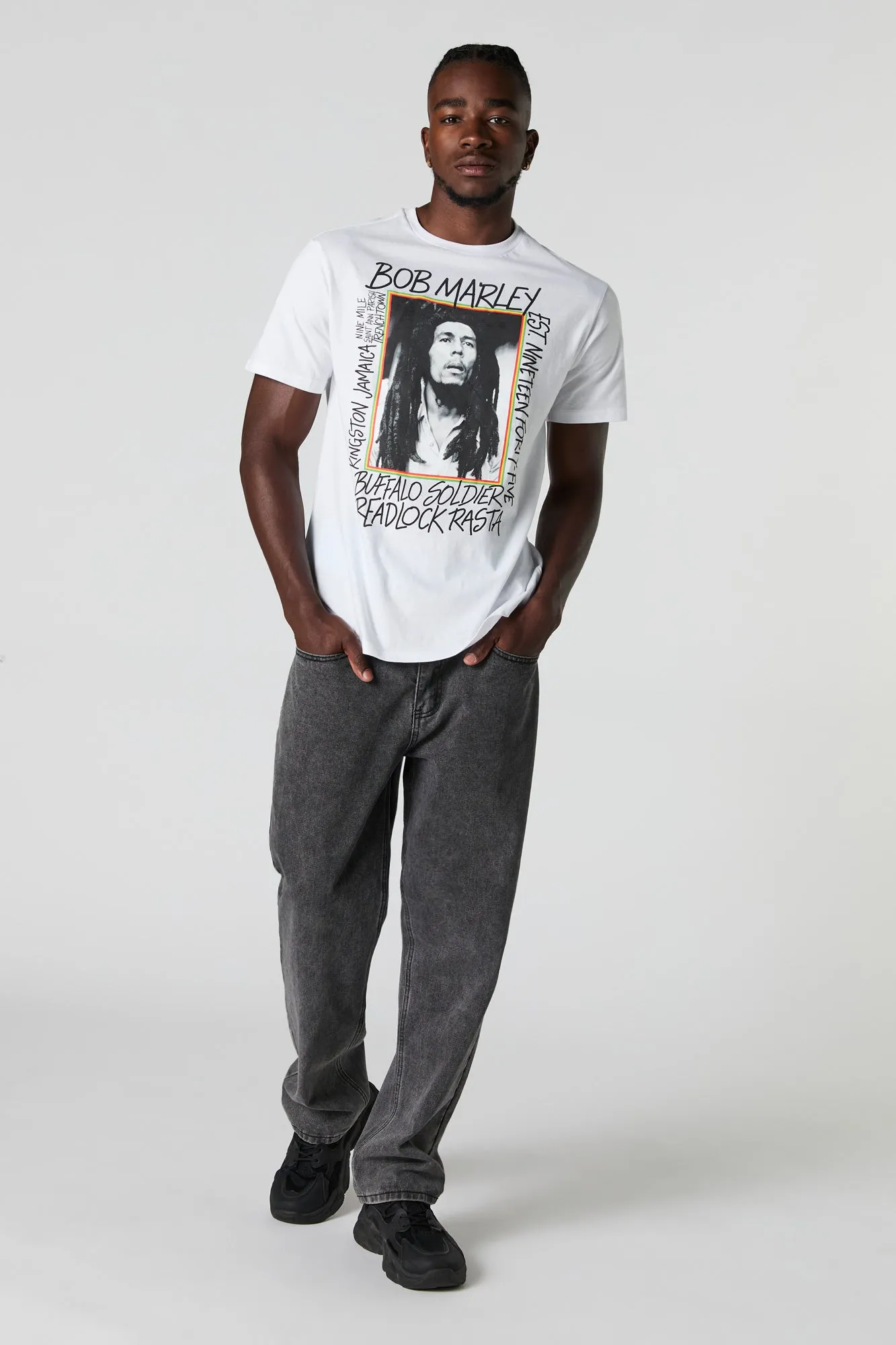 Bob Marley Graphic T-Shirt sold by Urban Planet product image thumbnail 2