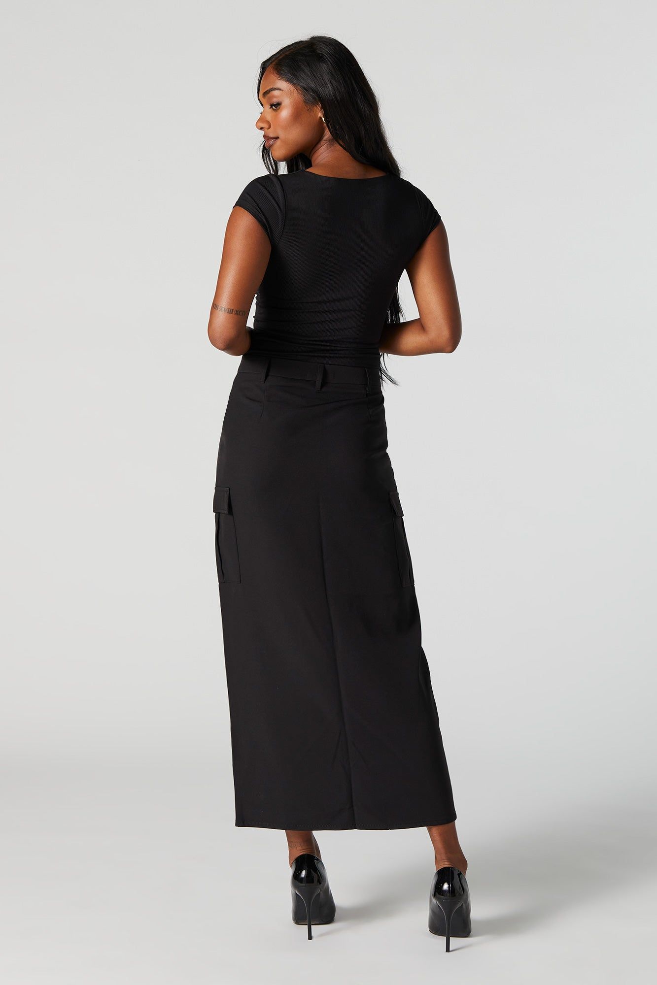 Front Slit Cargo Maxi Skirt sold by Urban Planet product image thumbnail 5