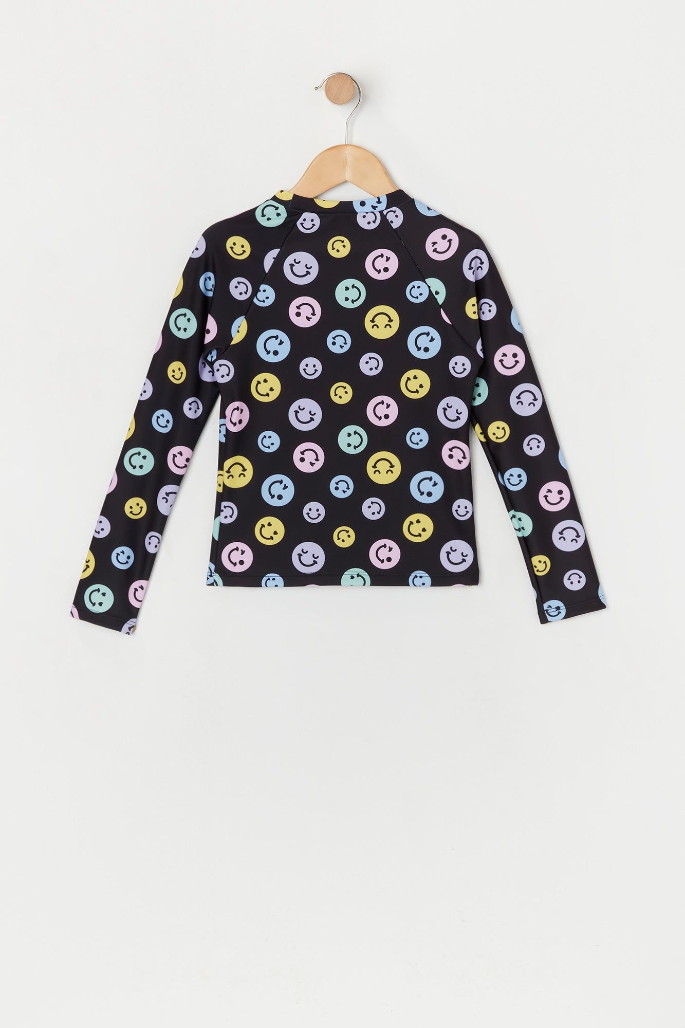 Girls Smiley Face Print Rashguard with built-in cups sold by Urban Planet product image thumbnail 2