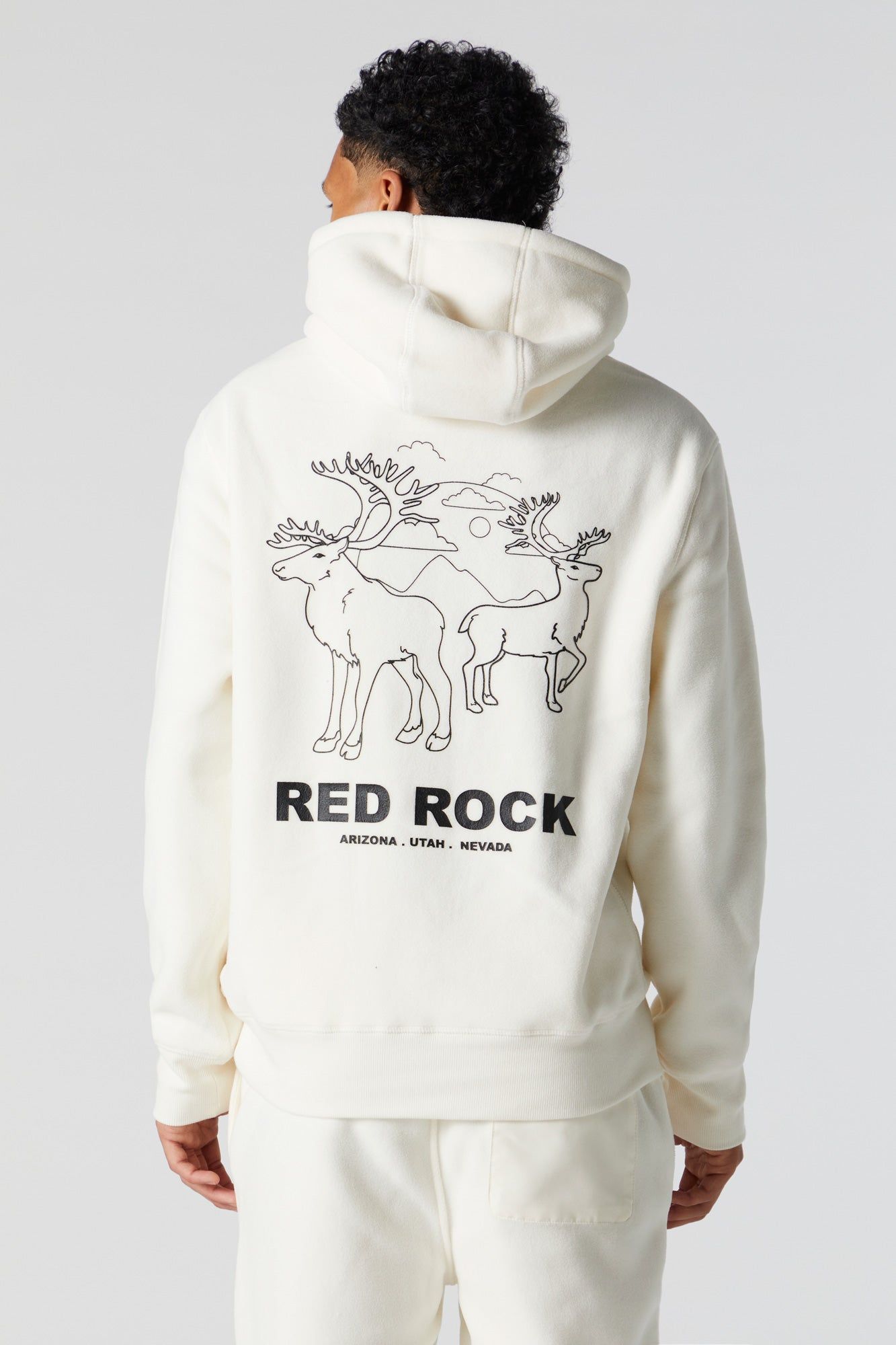 Red Rock Graphic Polar Fleece Hoodie sold by Urban Planet product image thumbnail 3