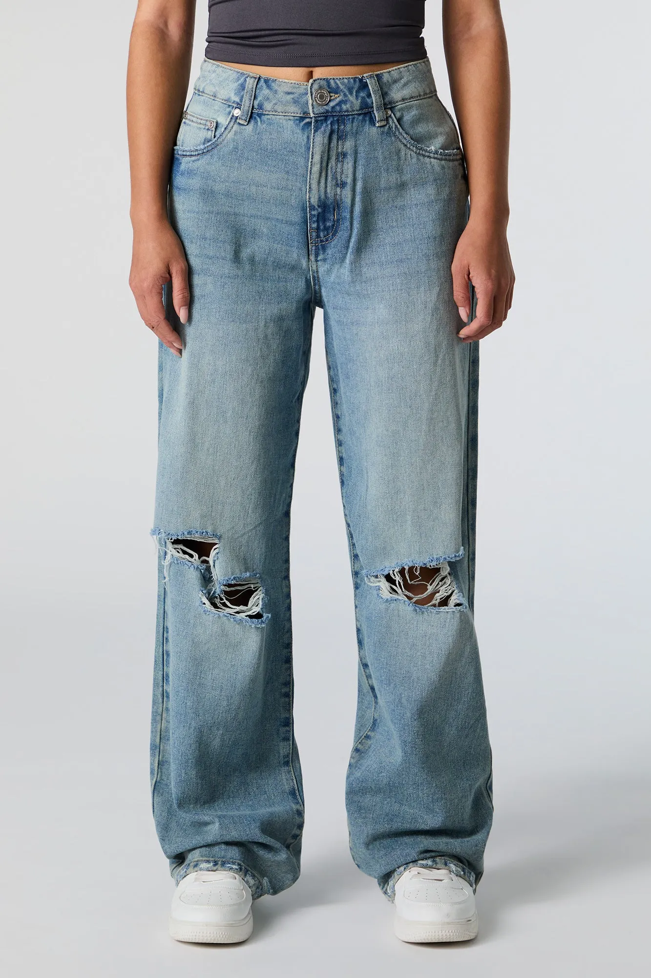 90s High Rise Distressed Wide Leg Jean sold by Urban Planet product image thumbnail 2