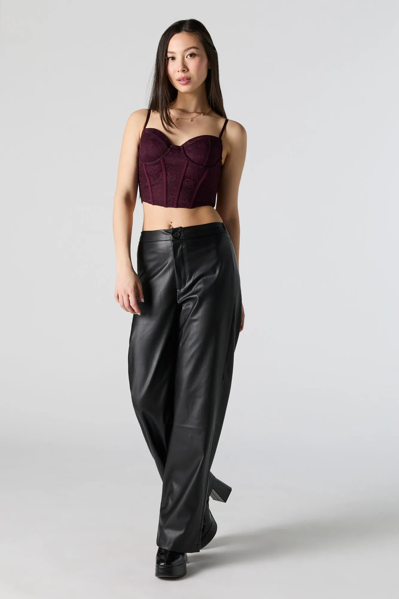 Floral Lace Corset Crop Top sold by Urban Planet product image thumbnail 3