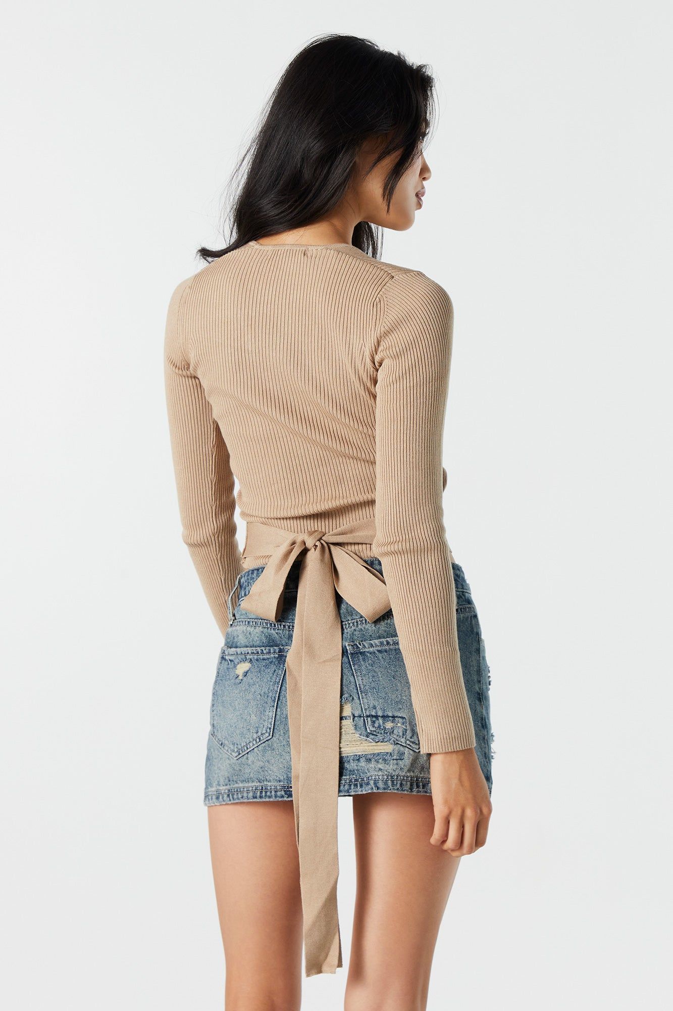 Chandail cache-cœur côtelé sold by Urban Planet product image thumbnail 3